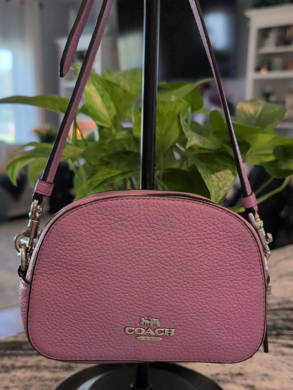 Coach Mini Serena Pebbled Leather Camera Crossbody Bag